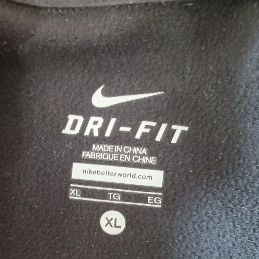Nike Dri Fit MenTrack Jacket  Athletic Jacket Mock Neck Black/White Xlarge